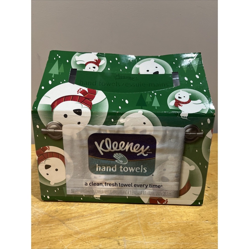 Kleenex Christmas Holiday Polar Bear Hand Paper‎ Towels Ornaments 2010 New